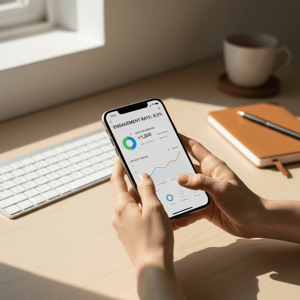Social media post designs shown as a cohesive grid on a smartphone screen
